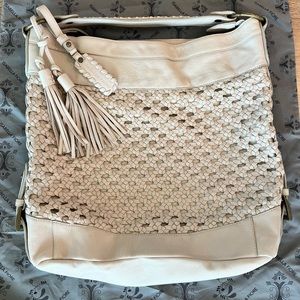 Rarely used, excellent condition Isabella Fiore cream leather bag with dust bag